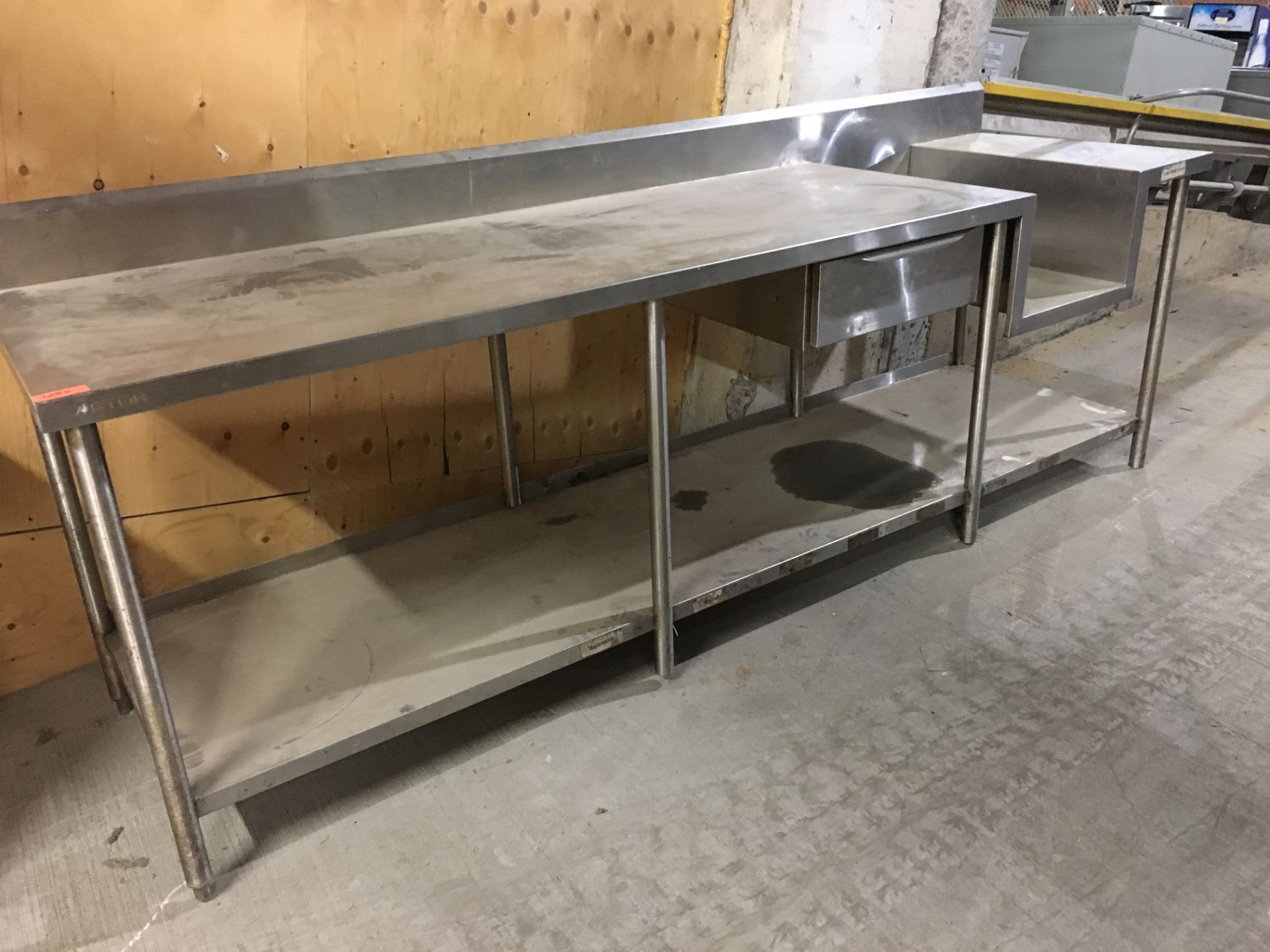 Custom ALL S/S Table w/ Drawer ~9' x 30"