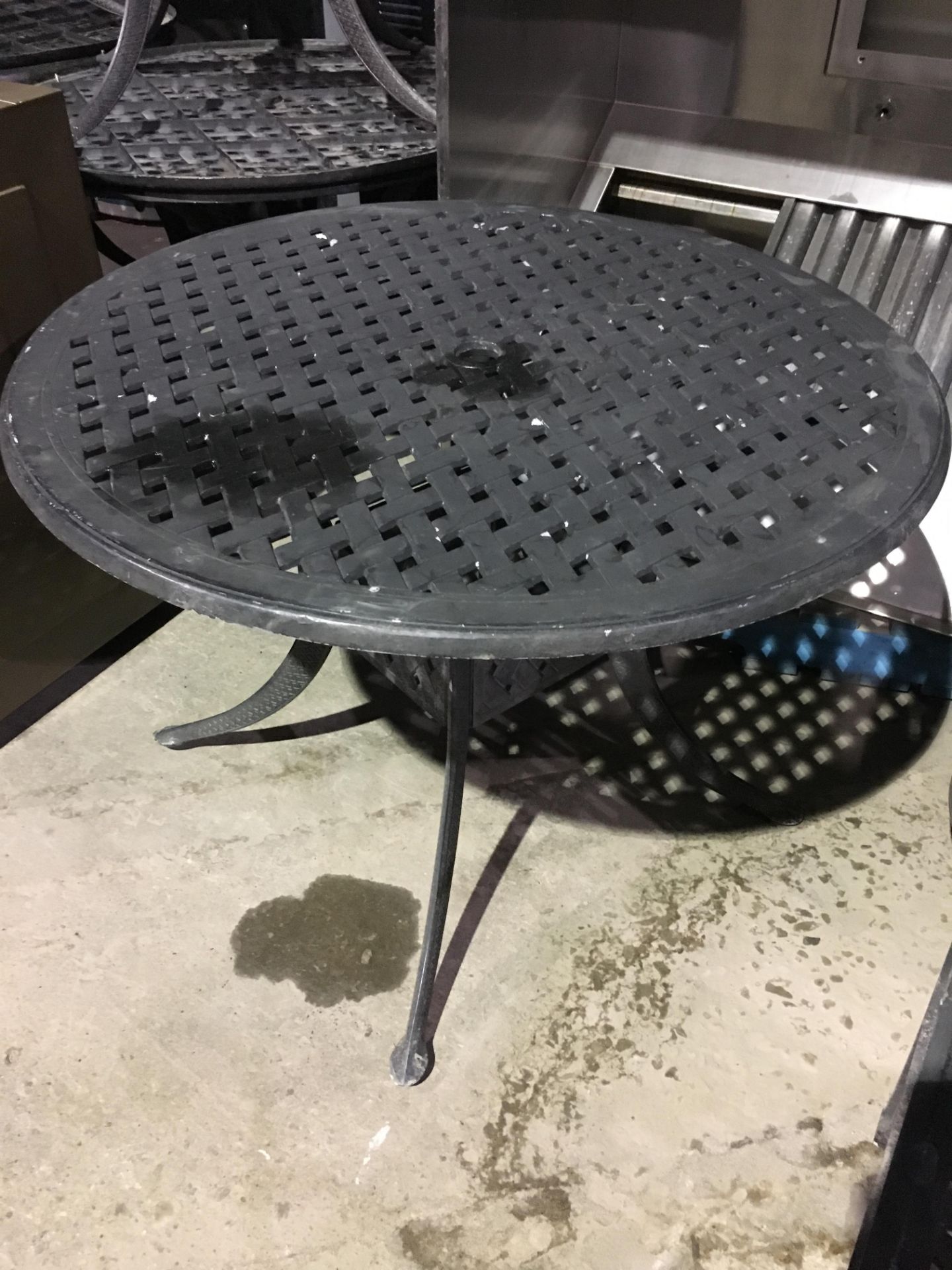 Round Black Patio Table - 42"