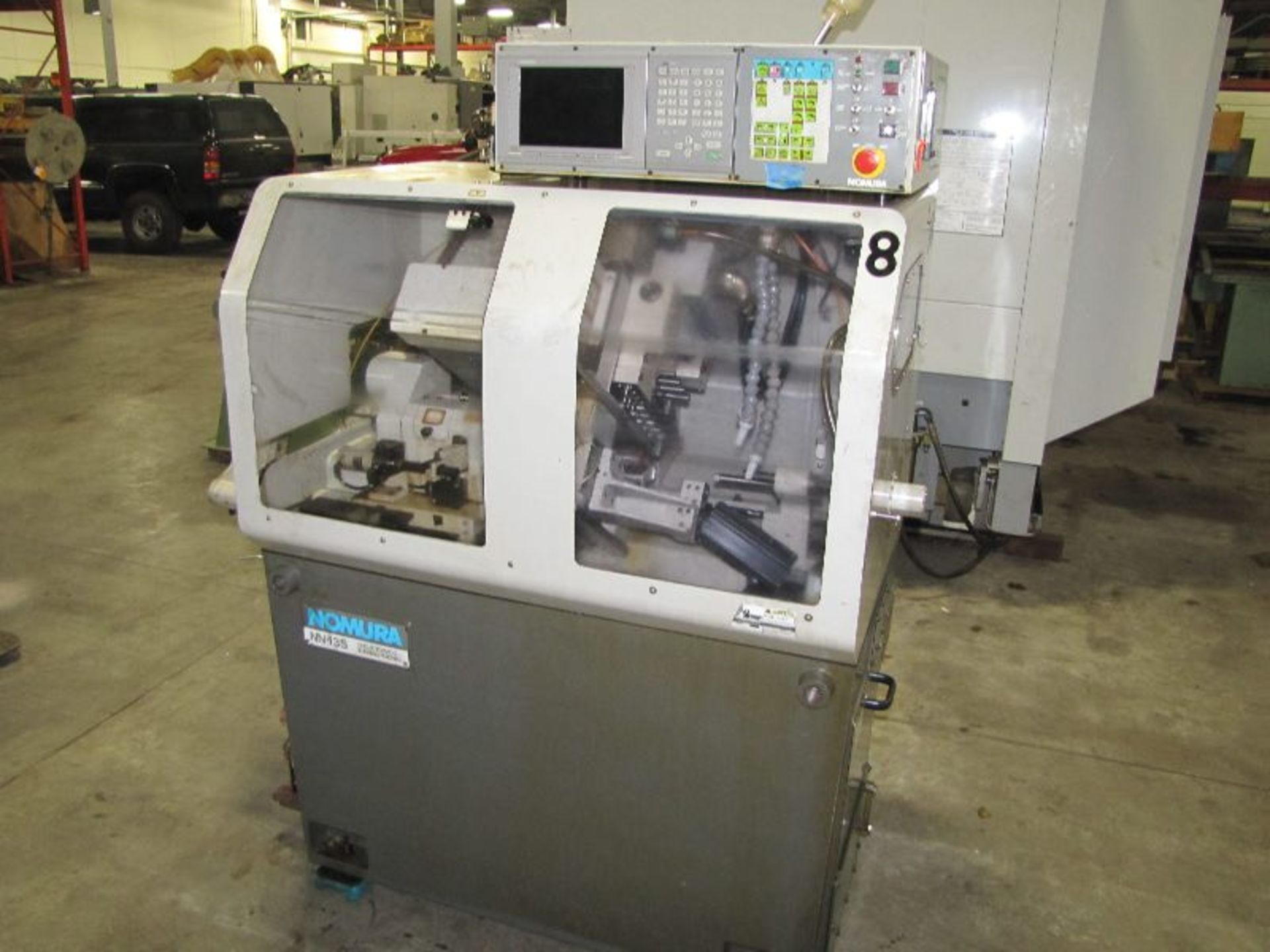 Nomura NN-13S CNC Swiss Type Automatic Turning Machine, S/N: 84049802, 3 Live Cross Stations