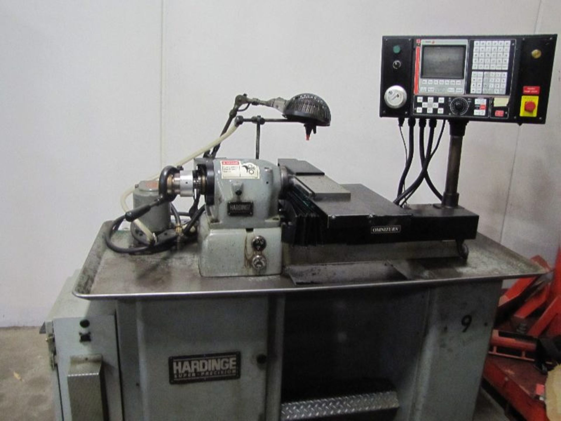 Hardinge Lathe retrofitted with Omniturn / Fagor Programmable Control.