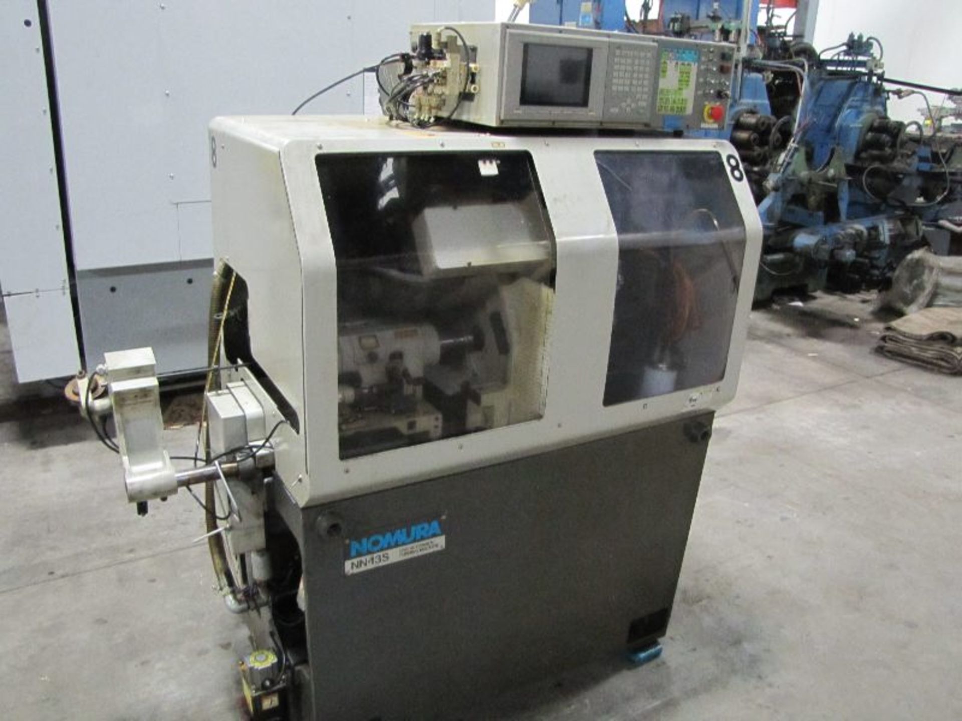 Nomura NN-13S CNC Swiss Type Automatic Turning Machine, S/N: 84049802, 3 Live Cross Stations - Image 4 of 7