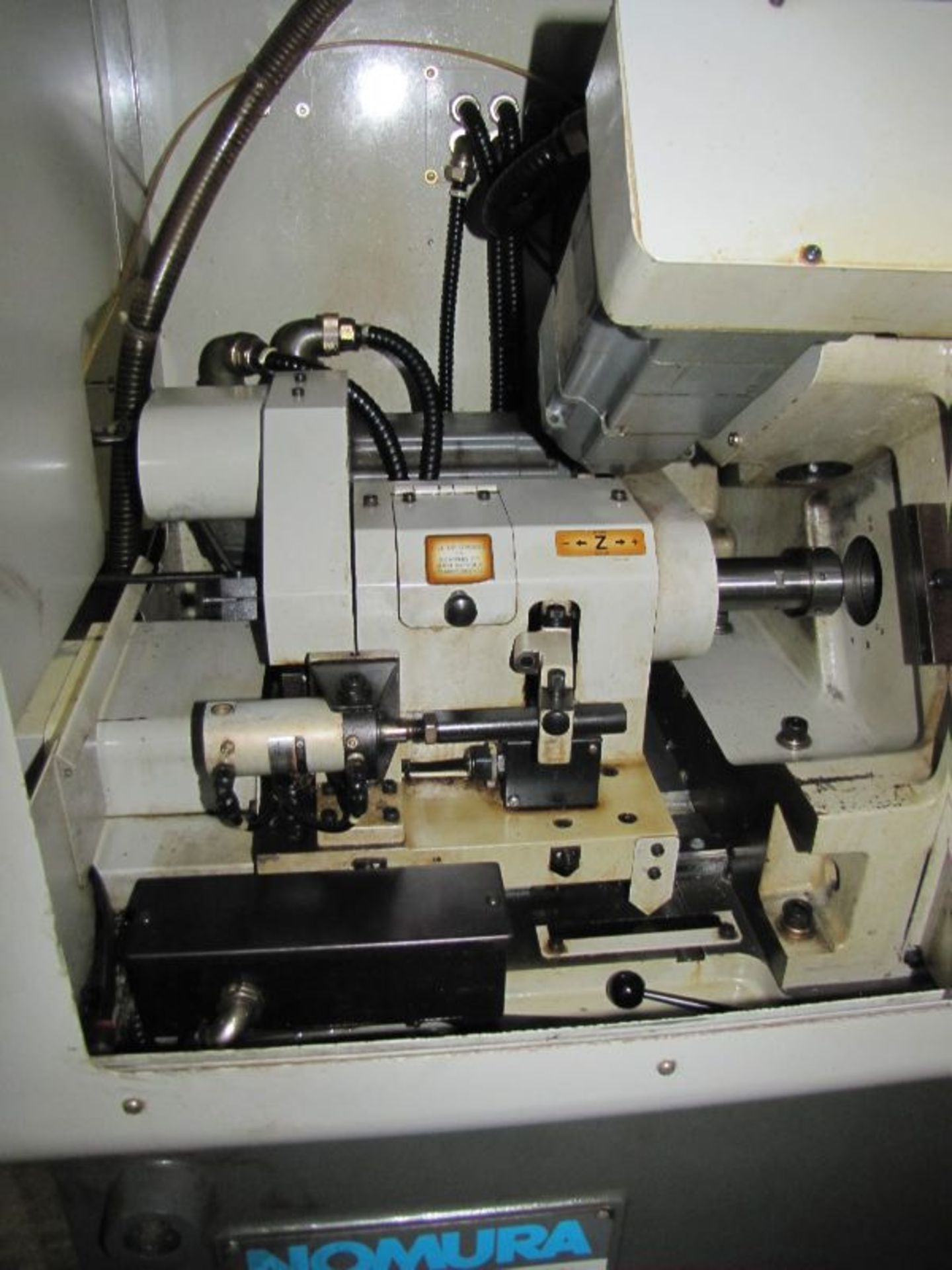 Nomura NN-13S CNC Swiss Type Automatic Turning Machine, S/N: 84049802, 3 Live Cross Stations - Image 3 of 7