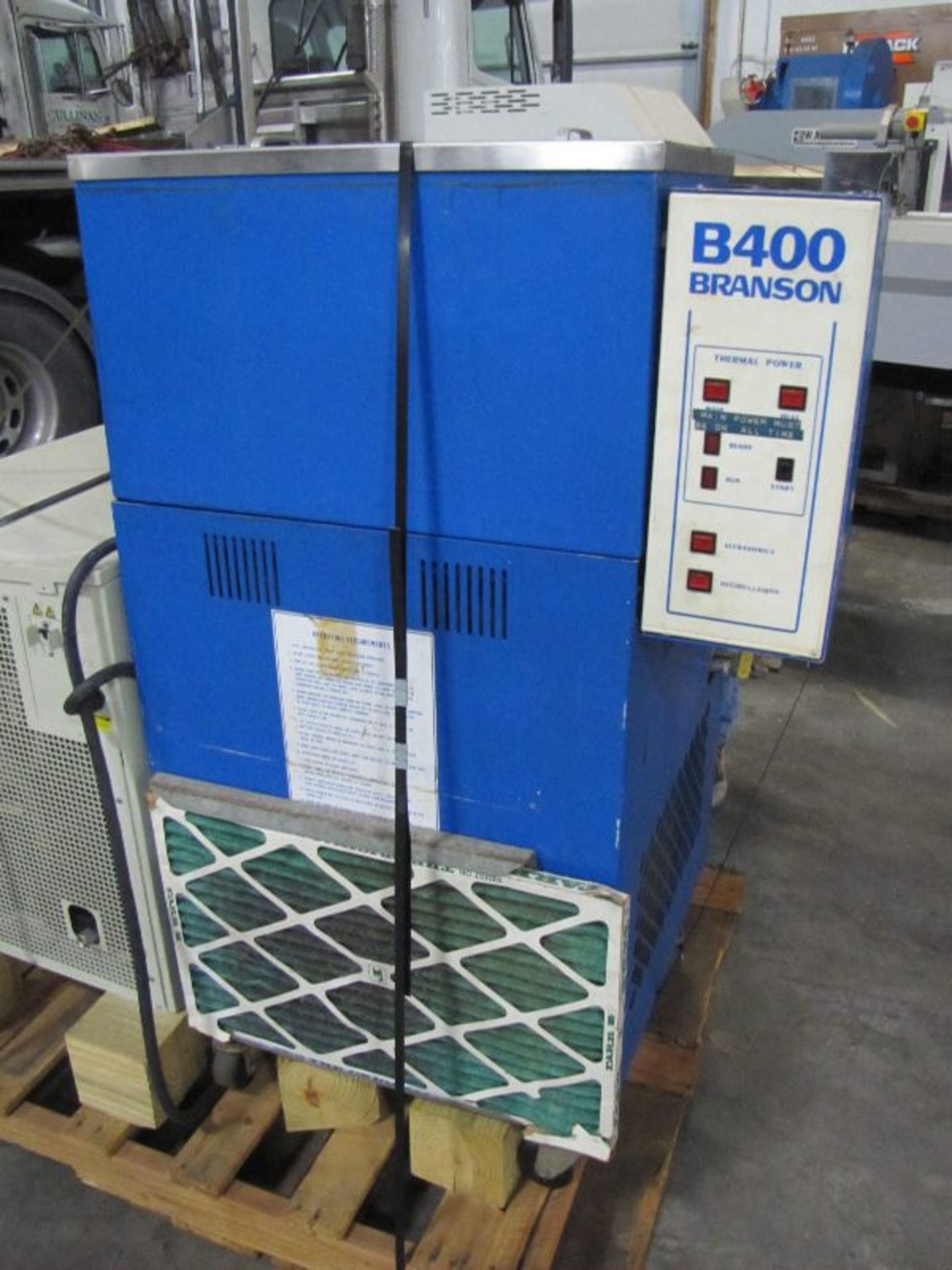 Branson Model B-400-R Ultrasonic Vapor Degreaser, S/N: 11-1227-97, 10” X 12” X 8” Dual? Sump,