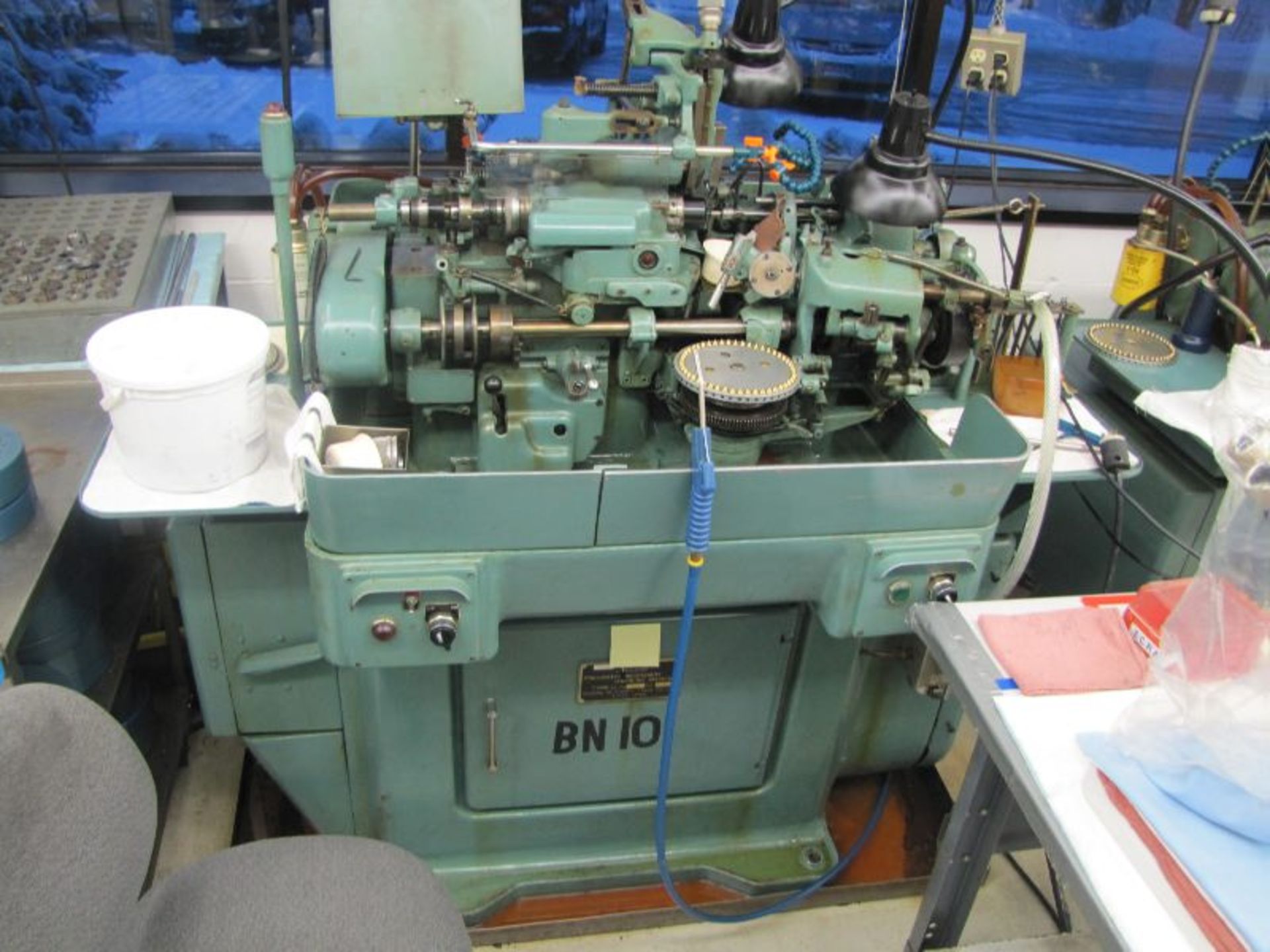 Nomura Type NS-PS 1022 Pneumatic Secondary Chucking Machine, S/N: 801280, Bar Capacity Dia. 0.040” -