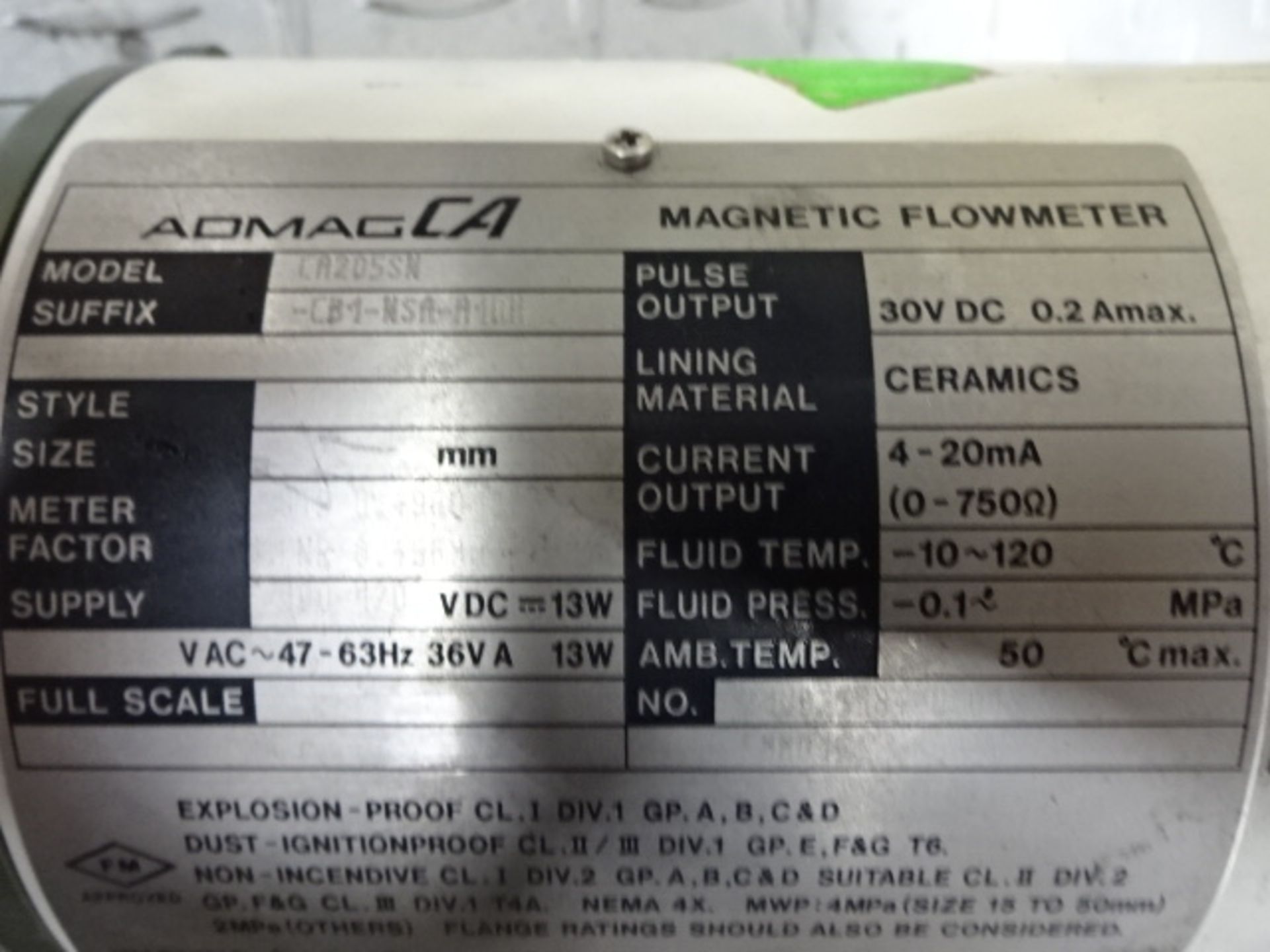 ADMAG CA magnetic flowmeter - Image 6 of 7