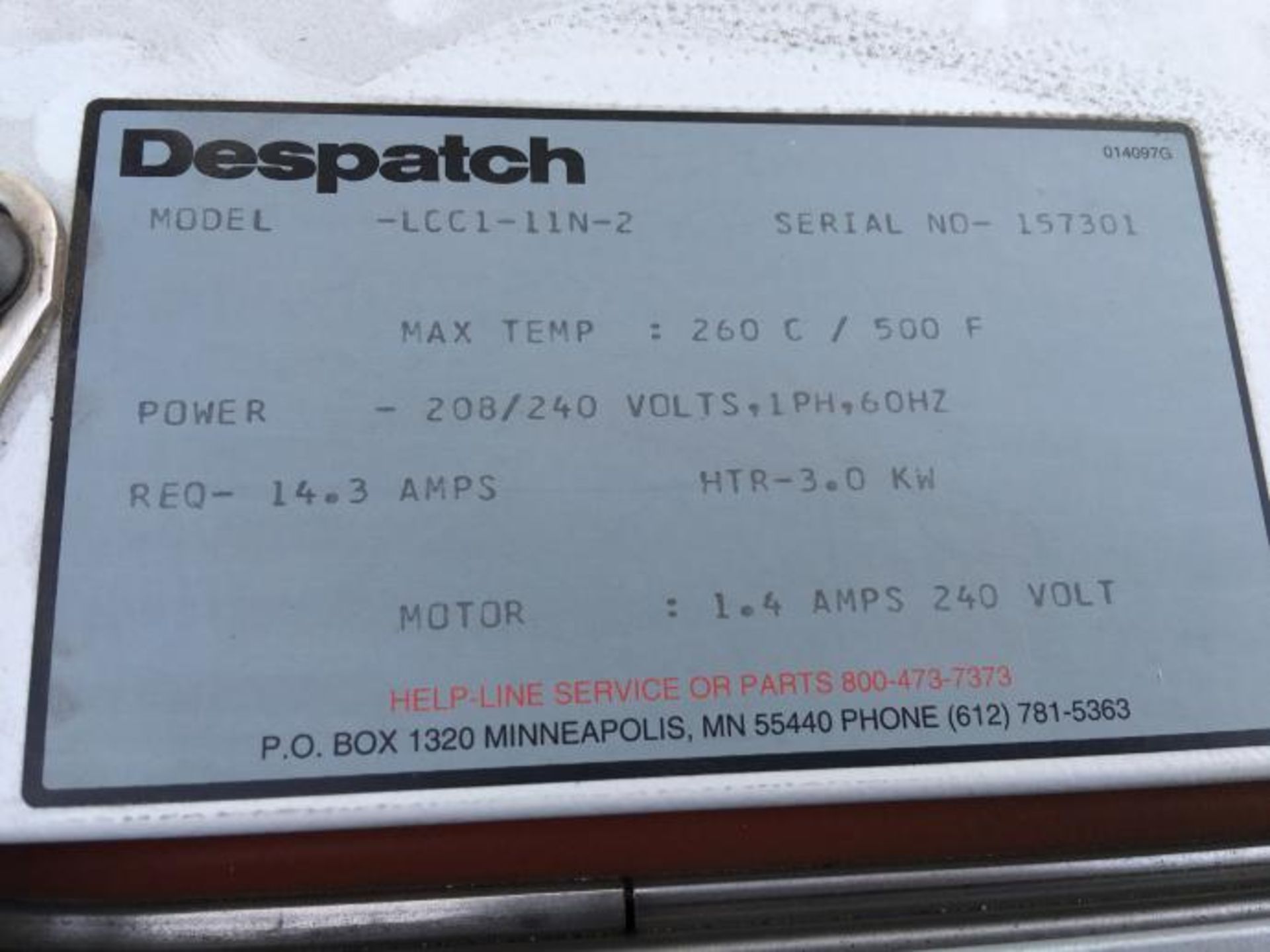 Four de laboratoire Despatch LCC Series - Despatch LCC Series Laboratory Oven - Image 4 of 5