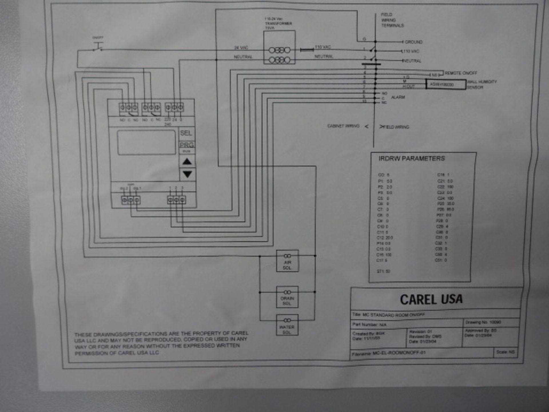 panneau de control de système d'humidificateur atomiser - atomizing humidification system control - Image 6 of 6