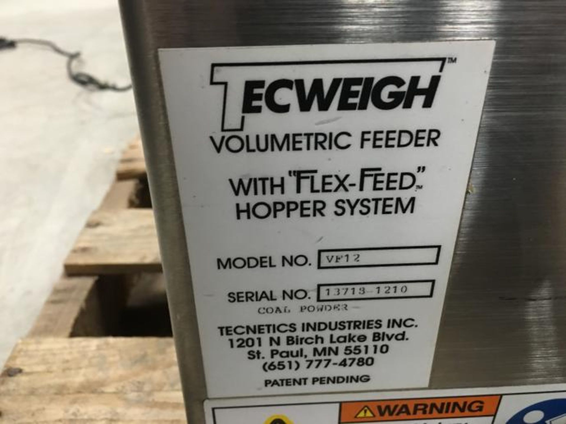 Tecweigh Volumetric feeder vf 12 motor 90 volt dc - Image 8 of 8