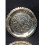 2 Asian Silver Dishes each measure approx 7ins dia weight 252g