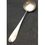 large Continental Silver Soup Ladle measures approx 13.25ins long