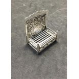 Dutch Dolls House Miniature Silver Fire Place