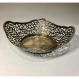 Antique Continental Silver Pierced Basket