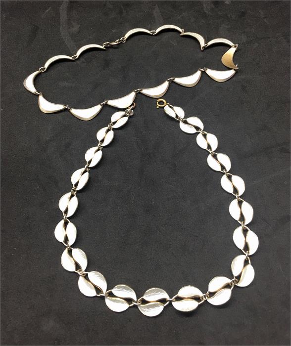 2 silver & Enamel Norway Silver Necklaces - Image 2 of 3