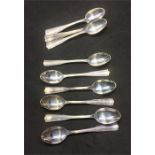 Set of 11 Continental Silver Coffee Spoons weight 164g