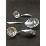 3 Antique Dutch Silver Shifter Spoons weight 125g