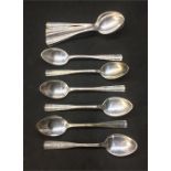 Set of 12 Medium Continental Silver Tea Spoons