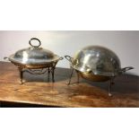 2 silver plated vegetable dishes