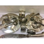 ollection of silver items silver weight 310g not including antique silver handled Knives