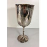 Large Antique Victorian Silver wine goblet