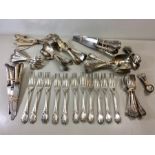 Antique Christofle silver plated cutlery set