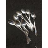 10 Dutch Silver Tea Spoons sword hallmark weight 145g each measure approx 11.2cm long