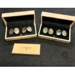 2 boxed Vintage Links of London Sterling Silver Cufflinks