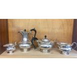 4 Peice silver Tea Set Sheffield Silver Hallmarks in good condition total silver weight 1868g