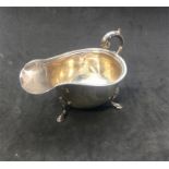 Hallmarked Silver Sauce Boat silver weight 96g