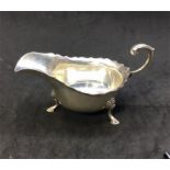 Hallmarked Silver Sauce Boat silver weight 165g