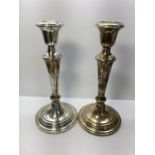 Large Pair Of Gorham 674 Sterling Silver Candlesticks measure approx 9.5ins tall