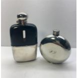 Vintage Silver Plated Spirit Flask +1 other