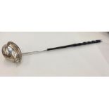 Antique Georgian Silver Toddy Ladle twisted horn handle measures approx 14ins long