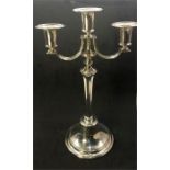 Large Silver Candelabra full silver hallmarks measures approx 15.5ins tall by 9ins wide eigh