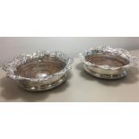 A Pair of Antique Silver Plated Coasters