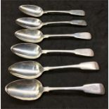 Set of 6 Georgian silver Table Spoons