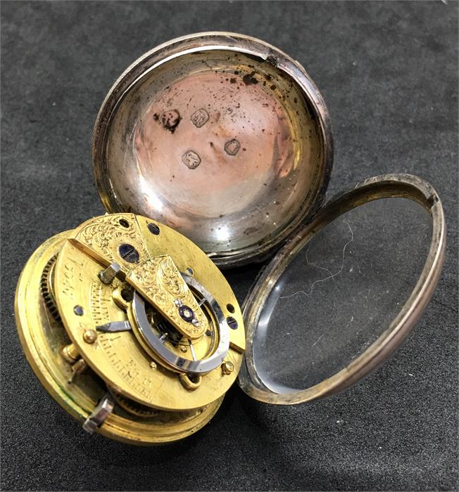 Antique Verge Open Face Pocket Watch - Image 5 of 5