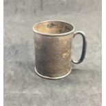 Antique Silver Christening mug engrved on front 1935 weight 58g