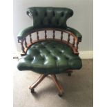 Green Leather Office Chair