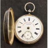 Antique silver Pocket Watch The Express English Lever J.G.Graves Sheffield
