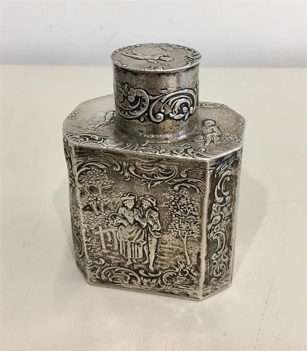 Dutch Silver Tea Caddy