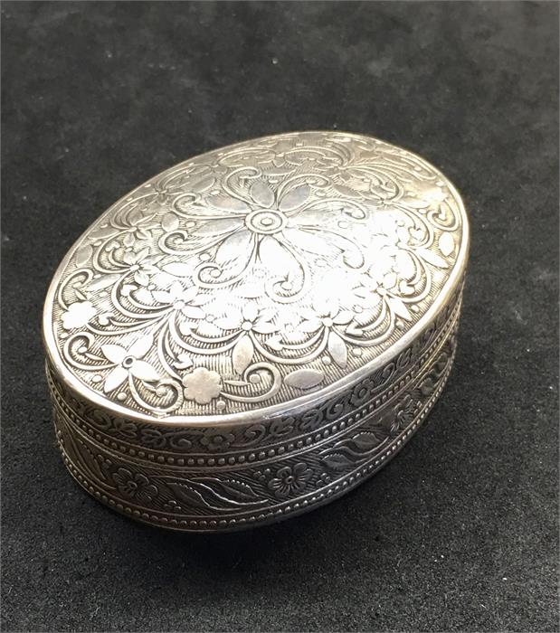 White Metal Trinket Box - Image 2 of 3