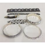 Selection of Silver Jewellery items weight 175g