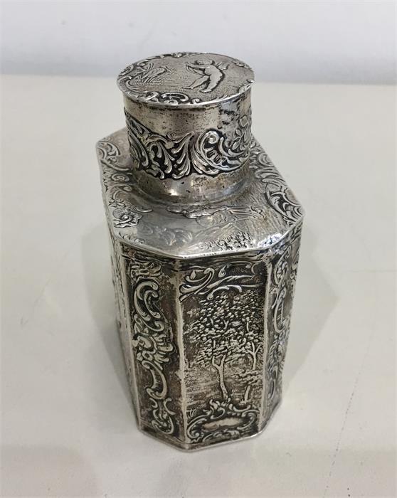 Dutch Silver Tea Caddy - Image 2 of 4