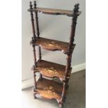 Victorian inlaid Wot not measures aoorox 51ins tall in good condition