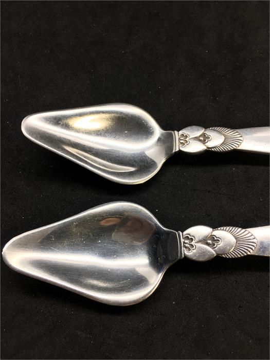 Pair of Georg Jensen Cactus Design Spoons - Image 2 of 4