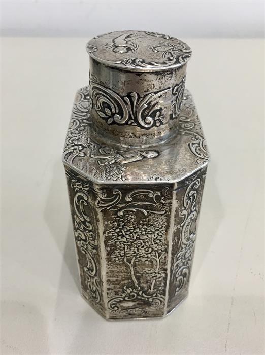 Dutch Silver Tea Caddy - Image 3 of 4