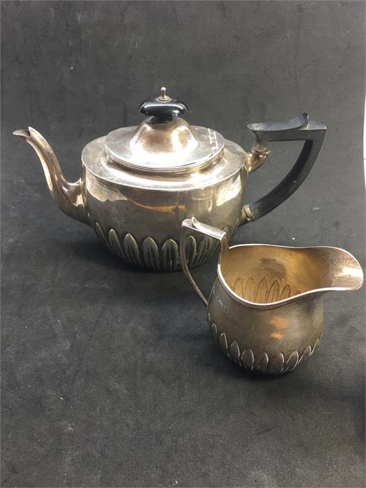 Antique Silver Batchelors Tea Service v - Image 2 of 4
