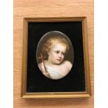 Antique Porcelain Berlin Style plaque set in a later gilt frame