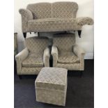 Victorian Drop end three piece sofa set