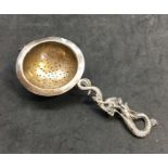 Antique Chinese Silver tea strainer A/f inside rim come away